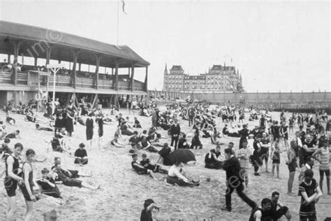 Manhattan Crowded Beach Scene 1900s 4x6 Reprint Of Old Photo Photoseeum