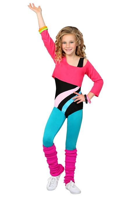 Child 80's Workout Girl Costume