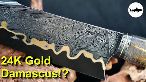 Forging A Gold Damascus Chef Knife Youtube