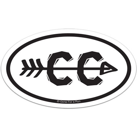 Cross Country Car Magnet Cc Arrow Cross Country Bumper Sticker