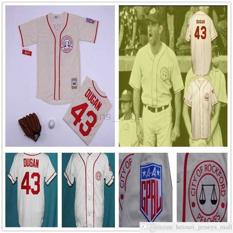 Wholesale Mens Movie Tom Hanks Jimmy Dugan Rockford Peaches Baseball