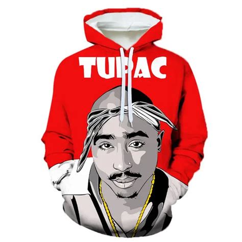 2pac 3d Printed Hoodies For Men Rapper R.i.p Tupac Digital Printing ...