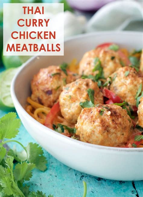 Thai Curry Chicken Meatballs Peanut Butter And Fitness Recipe