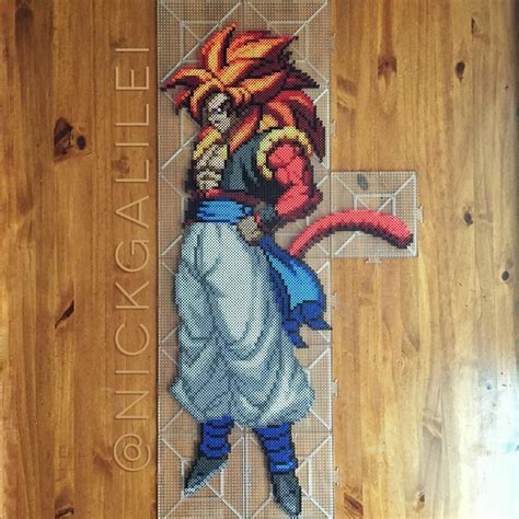 Gogeta Dragon Ball Perler Bead Art By Nickgalilei Perler Bead Art