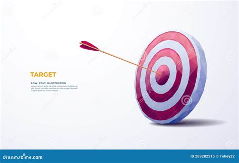 Target Hit In The Center By An Arrow Isolated Bullseye Arrow Stock