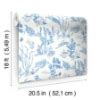 SCS6057 Azure Garparilla Peel and Stick Wallpaper by Scalamandré