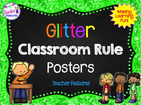 Class Rules Editable Glitter Themed Classroom Rules Classroom Rules