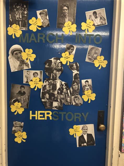 Women History Month Door Decor Womens History Month Women In History History Theme