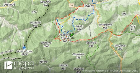 Sedlo Nad Z Pa Ou Mapa Szlak W Turystycznych Mapa Turystyczna Pl