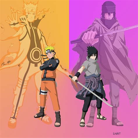 Sasuke Susanoo Vs Naruto Kyubi