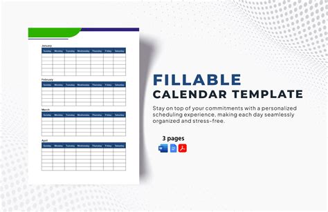 Calendar Template in PDF - FREE Download | Template.net