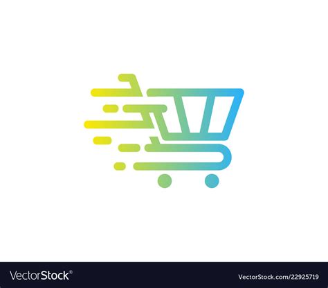 Fast shopping logo icon design Royalty Free Vector Image