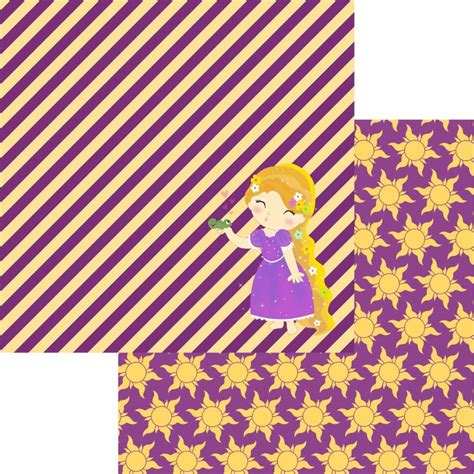 Rapunzel Collection Tangled 12 X 12 Double Sided Scrapbook Paper By Ssc