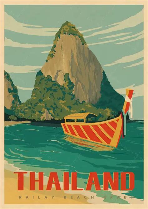 Vintage Travel Poster Thailand