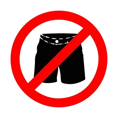 Do Not Enter In Shorts With A Red Forbidding Sign And A Flat Vector