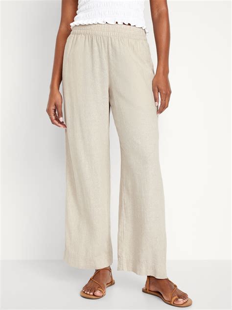 Wide Leg Linen Pants For Women Old Navy