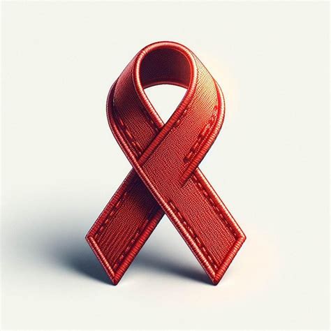 Hyper realisitc arte vectorial icono de cinta roja símbolo de cáncer