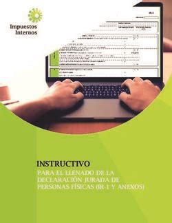 INSTRUCTIVO PARA EL LLENADO DE LA DECLARACIÓN JURADA DE PERSONAS