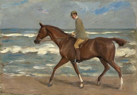 Reiter Am Strand Nach Links By Max Liebermann Artvee