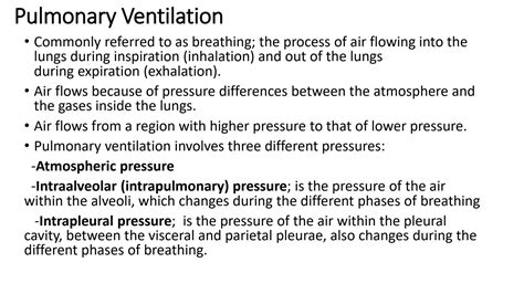 SOLUTION Pulmonary Ventilation And Mechanics Of Respiration Med