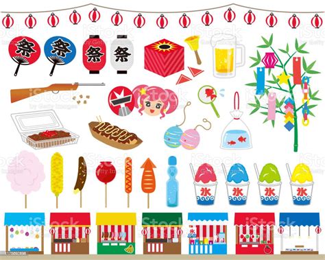 夏祭り素材イラスト 日本の祭りのベクターアート素材や画像を多数ご用意 Istock