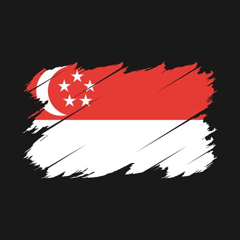 Singapore Flag Brush Vector 16943808 Vector Art at Vecteezy