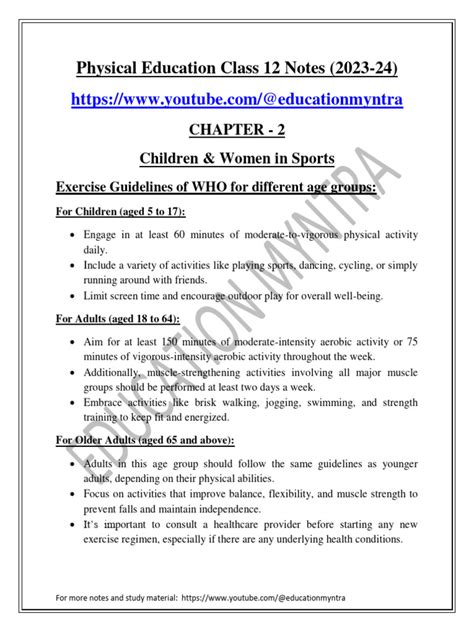 Physical Education Class 12 Chapter 2 Notes Pdf