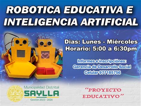 Rob Tica Educativa E Inteligencia Artificial Campa As Municipalidad