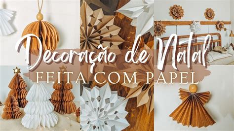 COMO FAZER DECORAÇÃO DE NATAL PAPEL DECORAÇÃO DE NATAL FAÇA VOCÊ