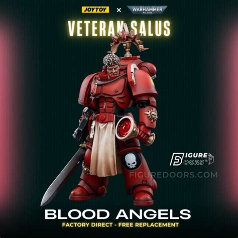 Figure JoyToy Warhammer 40K Blood Angels Veteran Salus Figure Doors