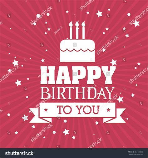 Happy Birthday Colorful Card Design Vector Stock Vector Royalty Free 263400062 Shutterstock