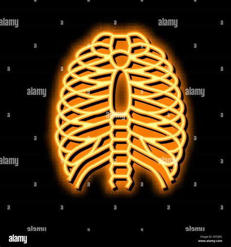 Chest Bone Neon Glow Icon Illustration Stock Vector Image And Art Alamy