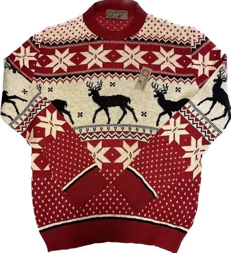 Sueter Ugly Sweater Navideño Renos Noche Buena Unisex Meses sin intereses