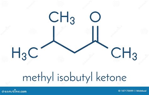 Molécula De Isobutilo De Metilo Y Cetona Utilizado Como Disolvente