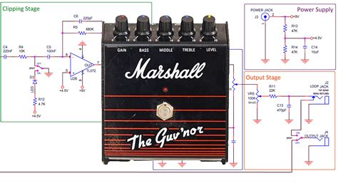 Marshall The Guv'nor - Circuit Analysis : r/diypedals