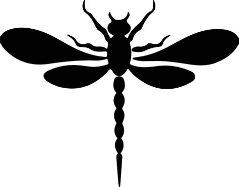 dragonfly black silhouette 38100801 Vector Art at Vecteezy