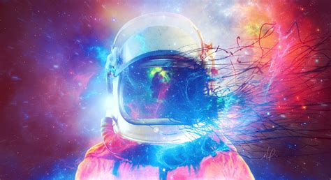 Astronaut Cosmic Dreamscape HD Wallpaper by Berli Mike