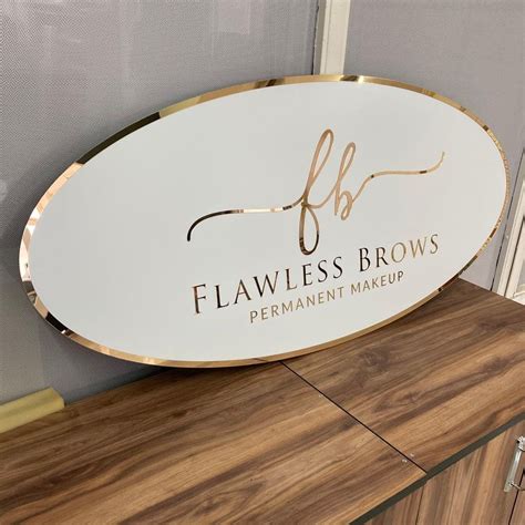 Mirror Logo Sign Acrylic Custom Logo Decoration Office Door Etsy