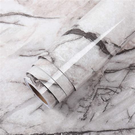 LACHEERY 160 X 24 Inch Cracked Marble Contact Paper For Counter Top