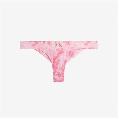 Calvin Klein Brazilian Print Kad N Pembe Bikini Alt Kadin Mayo