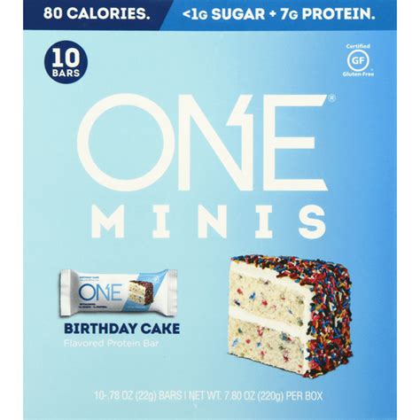 One Protein Bar Birthday Cake Flavored Minis 10 Each Instacart