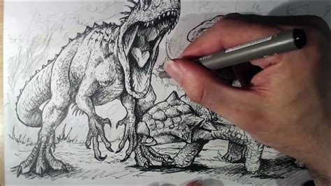 Jurassic World Indominus Rex Drawing - Hanpei