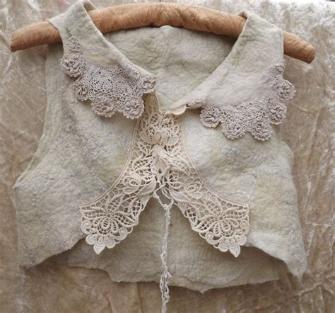 Nuno Felted Lace Bolero Vintage Lace Bolero Vintage Lace Vest Fairy