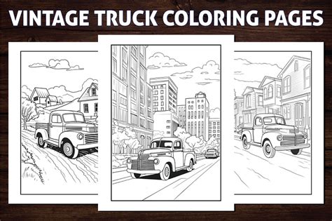 Vintage Truck Coloring Pages for Adults by Rashidul Sony on Dribbble