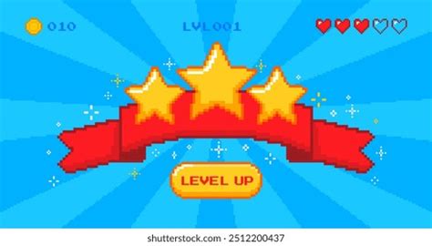 Pixel Level Screen Retro Bit Stock Vector Royalty Free