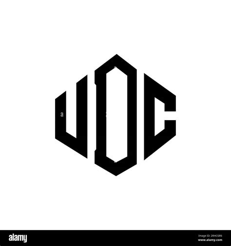 UDC letter logo design with polygon shape. UDC polygon and cube shape ...