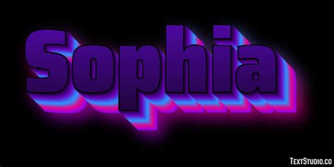 Sophia Text Effect And Logo Design Name