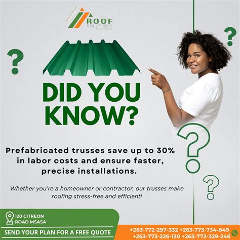 Roof Solutions - Did you know? Prefabricated trusses save up to 30% in