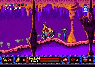 Screenshot Of ToeJam Earl In Panic On Funkotron Genesis 1993