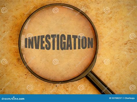 Investigation Stock Photo Image 53708237